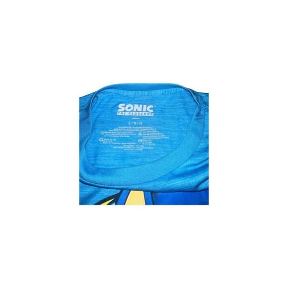 Sonic The Hedgehog Boys' Sonic Thumbs Up Ring Logo Design T-Shirt Size Large - Picture 3 of 3